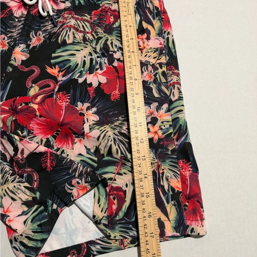 paisley & gray slim fit hawaiian style swim trunks shorts, men's‎ large #1344